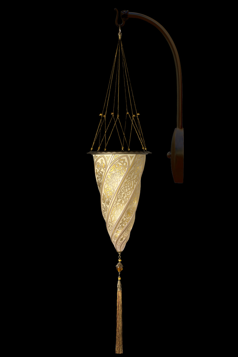 Cesendello 金色玻璃弧形壁灯