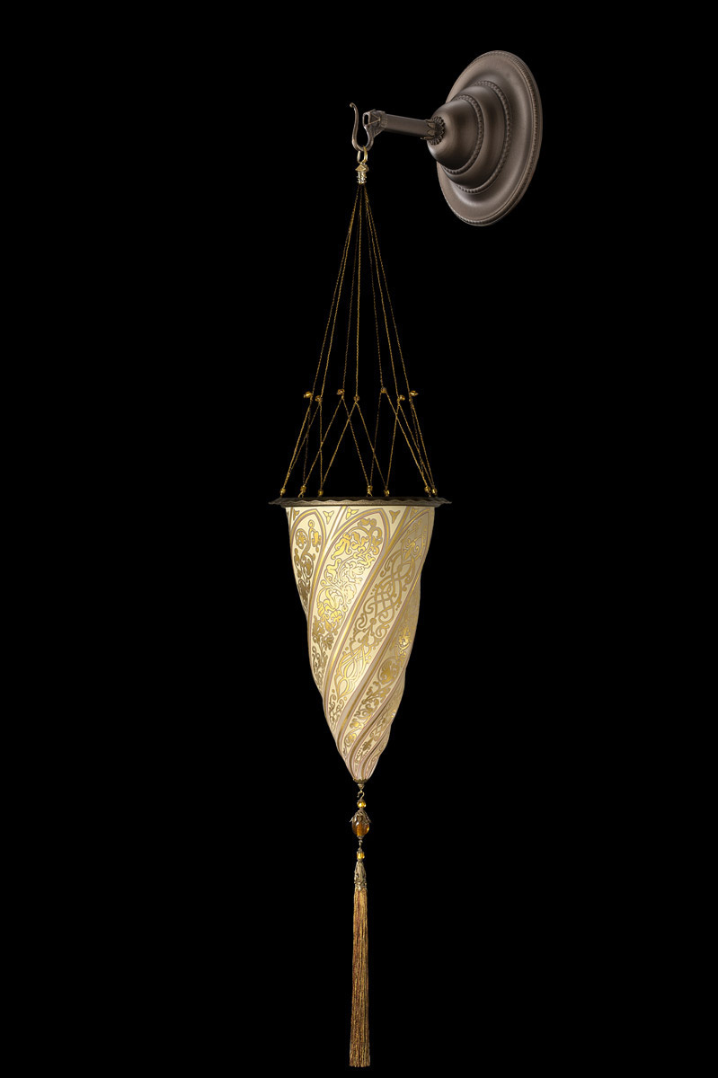 Fortuny Cesendello glass wall gold lamp