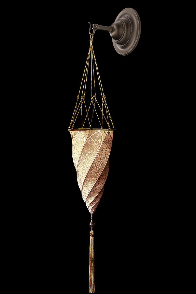 Fortuny Cesendello salmon silk lamp