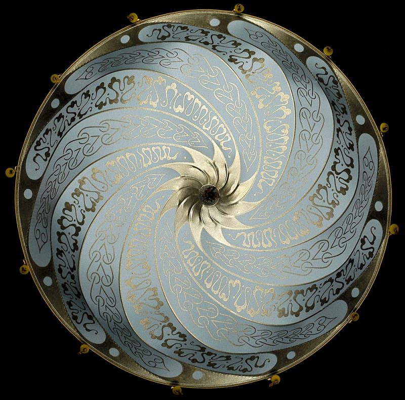 Scudo Saraceno Serpentine | 丝绸灯 | 浅蓝色