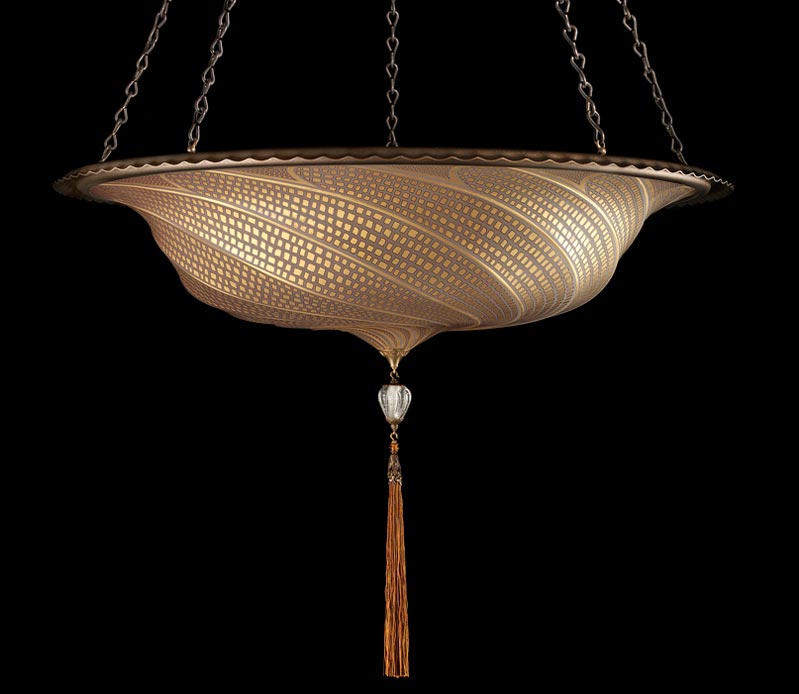 Scudo Saraceno | 玻璃灯 | 金色马赛克 102 cm