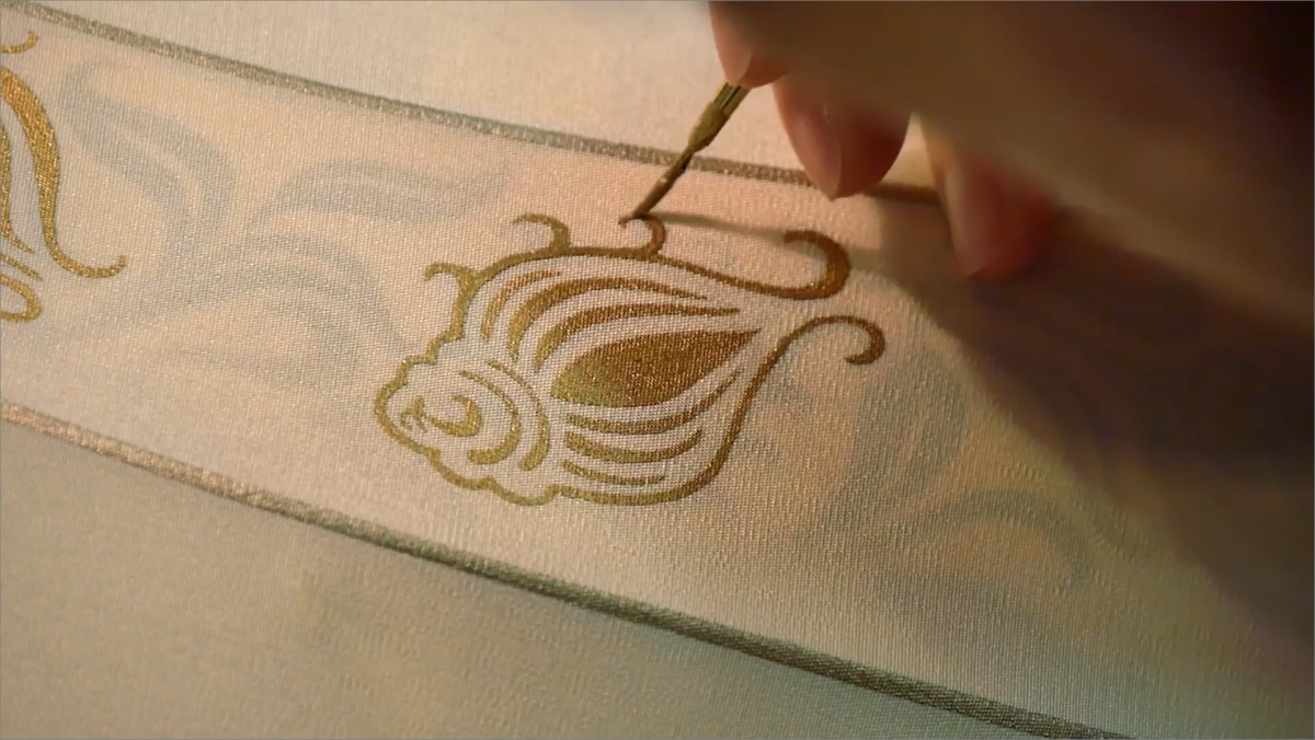 Making of silk lamps
